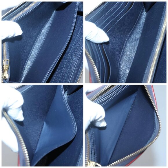 LOUIS VUITTON Empreinte Zippy Wallet Navy Marine Rouge M62121 LV Auth fm4618 - Picture 16 of 16
